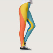 zes kleuren parallel patroon leggings (Rechts)