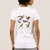 Zes kleurige Hummingvogels - voor en achter T-shirt (Achterkant)