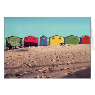 Zes kleurrijke strand Kaapstad, Zuid-Afrika