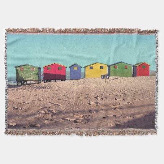 Zes kleurrijke strand | Kaapstad, Zuid-Afrika Deken (Voorkant)