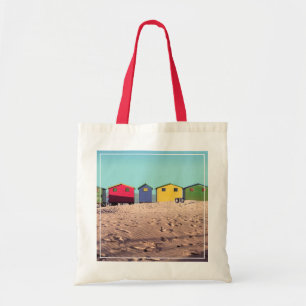 Zes kleurrijke strand Kaapstad, Zuid-Afrika Tote Bag