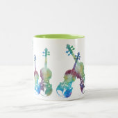 Zes kleurwasviolen tweekleurige koffiemok (Center)