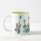 Zes kleurwasviolen tweekleurige koffiemok (Links)