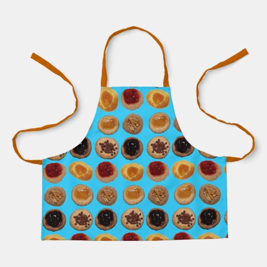 Zes Kolaches op Light Blue schort (Voorkant)