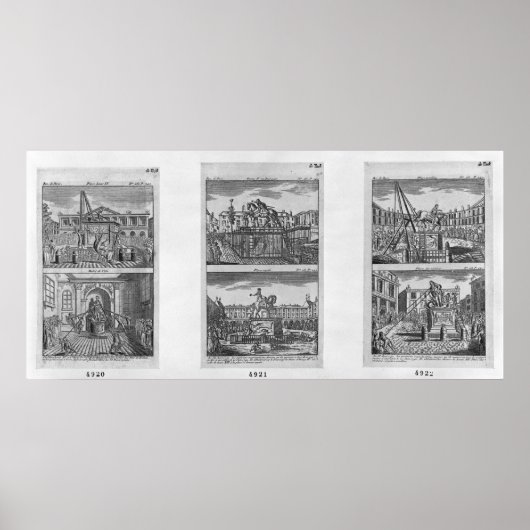 Zes koninklijke beelden in Parijs Poster (Voorkant)