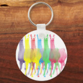 zes lama ' s in zes lamakleuren sleutelhanger (Voorkant)