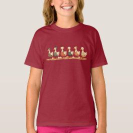 Zes Leggende Ganzen Uitknip stencilstijl 4 T-shirt