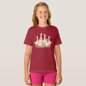 Zes Leggende Ganzen Uitknippen Sjabloon Stijl 2 T-shirt (Voorkant volledig)