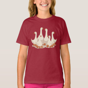 Zes Leggende Ganzen Uitknippen Sjabloon Stijl 2 T-shirt