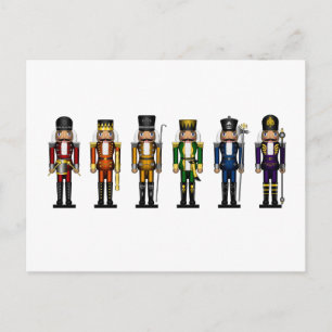Zes LGBTQ Pride Rainbow Winter Nutcrackers Briefkaart