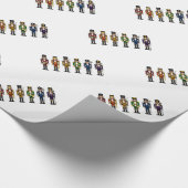 Zes LGBTQ Pride Rainbow Winter Nutcrackers Cadeaupapier (Hoek)