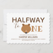 Zes maanden Beer Baby halve verjaardag Kaart (Voorkant)