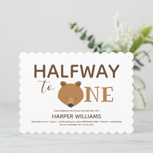 Zes maanden Beer Baby halve verjaardag Kaart