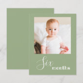 Zes Maanden Foto Eerste Verjaardag Bannerkaart (Voorkant / Achterkant)