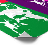 Zes meerkleurige Llamas. Poster (Hoek)