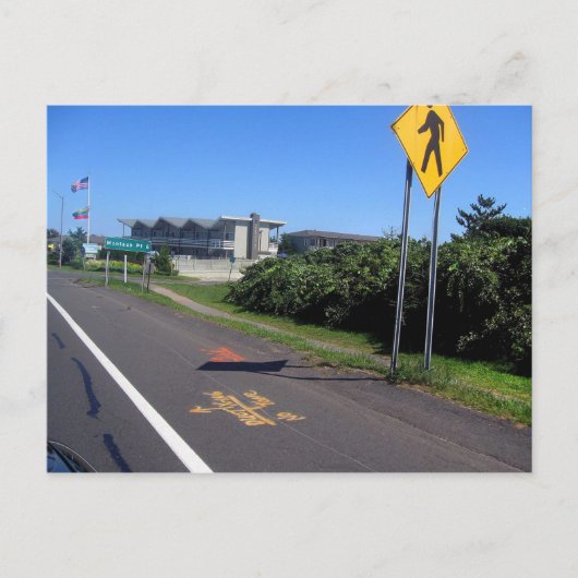 Zes mijl voor Montauk Briefkaart (Voorkant)