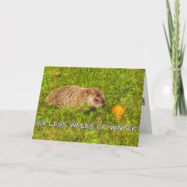 Zes minder weken wenskaart kaart