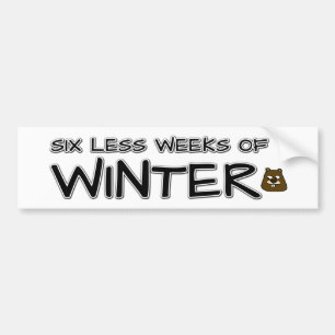 Zes minder weken winter bumpersticker
