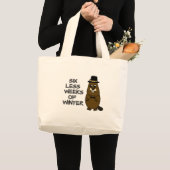 Zes minder weken winter grote tote bag (Voorkant (product))