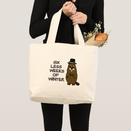 Zes minder weken winter grote tote bag (Voorkant (product))
