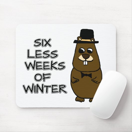 Zes minder weken winter muismat (Met muis)