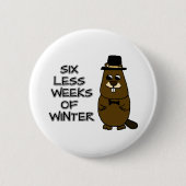 Zes minder weken winter ronde button 5,7 cm (Voorkant)