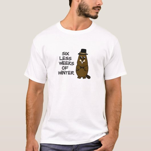 Zes minder weken winter t-shirt (Voorkant)