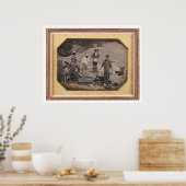 Zes miners met rotswand, wielscharnieren... (40046 poster (Keuken)