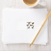 Zes mooie kolibries van Rene Lesson Etiket (Insitu)