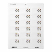 Zes mooie kolibries van Rene Lesson Etiket (Full Sheet)