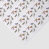 Zes mooie mensvogels tissuepapier (Detail)