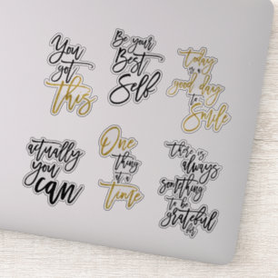 Zes Motivatie opsplitsingsoffertes voor elegant sc Sticker