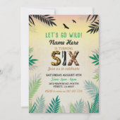 Zes Oerwoud 6e verjaardag Safari ZOO Wilde Kaart (Voorkant)