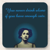 Zes onderzetters.  Laten we samen een drink maken. Bier Onderzetter (Voorkant)