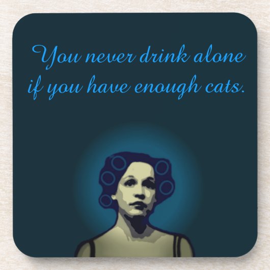 Zes onderzetters.  Laten we samen een drink maken. Bier Onderzetter (Voorkant)