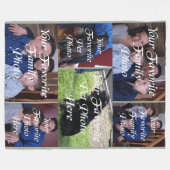 Zes panelen uw foto hier fleece deken (Voorkant (Horizontaal))