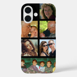 Zes persoonlijke foto's personaliseren met naam iPhone 16 hoesje