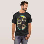 Zes Pugs van FivePugs T-shirt (Voorkant volledig)