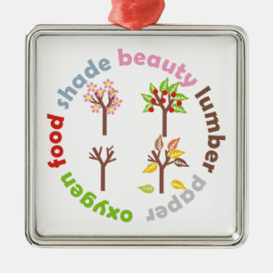 Zes redenen om een boom te planten aangepaste orna metalen ornament