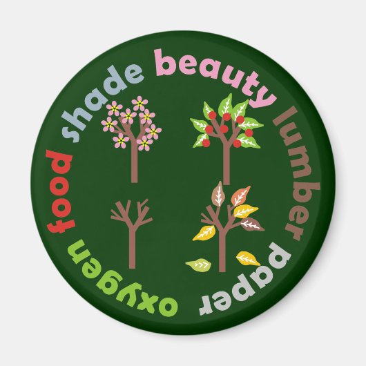 Zes redenen om een boom te Planten Magneet (Voorkant)