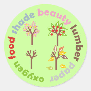Zes redenen om een boom te Planten Ronde Sticker