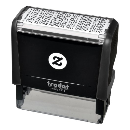 Zes regels retourneren adres zelf inkt aangepaste   zelfinktende stempel (Product)