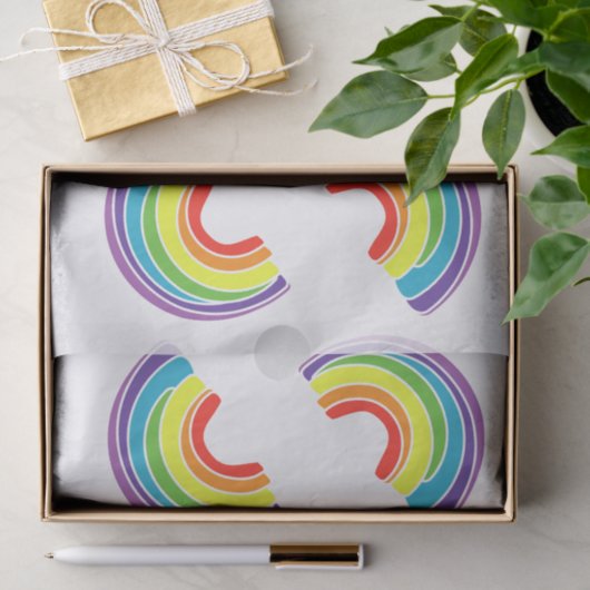 Zes regenbogen tissuepapier (Geschenk)
