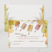 Zes RSVP-kaarten Kaart (Voorkant / Achterkant)