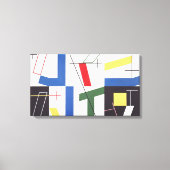 Zes ruimten met kruisingen | Sophie Taeuber-Arp | Canvas Afdruk (Voorkant)