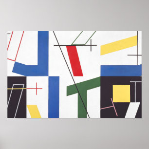 Zes ruimtes met kruisen Sophie Taeuber-Arp Poster