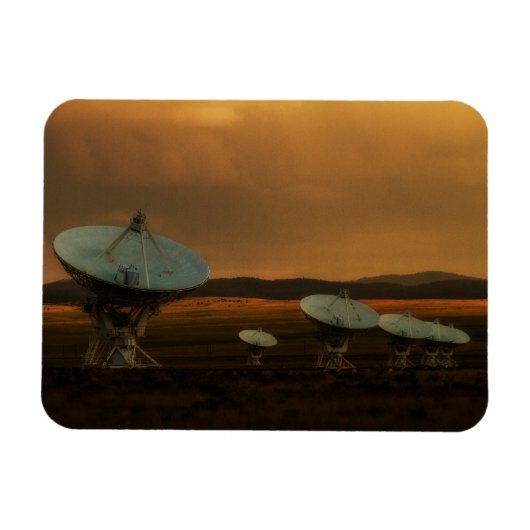 Zes satellieten in een rij magneet (Horizontaal)