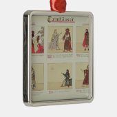 Zes scènes met betrekking tot de opera "Tannhauser Metalen Ornament (Rechts)