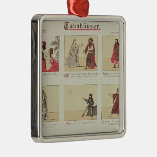 Zes scènes met betrekking tot de opera "Tannhauser Metalen Ornament (Rechts)