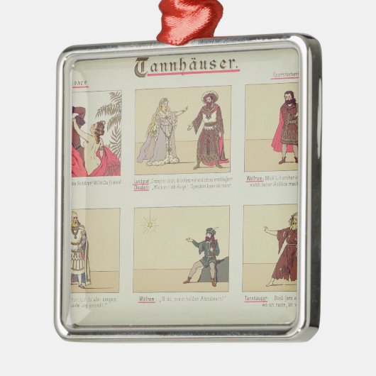 Zes scènes met betrekking tot de opera "Tannhauser Metalen Ornament (Links)